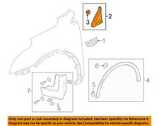GM OEM 17-23 XT5 Fender Exterior Trim-Corner Molding 84186914