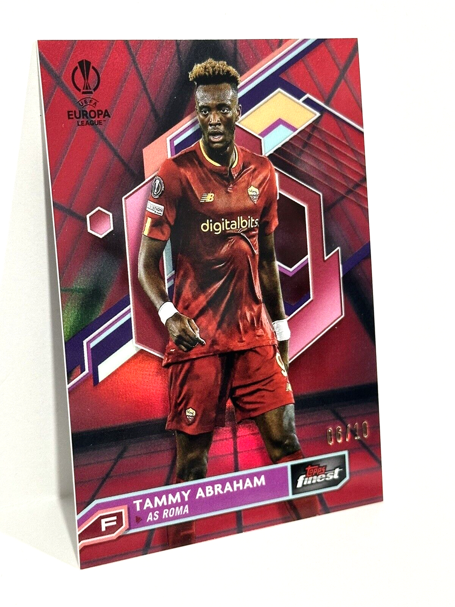 2022-23 Topps Finest UCL AS Roma Tammy Abraham Black/Red Vaporwave - Main Image