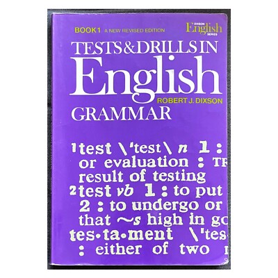 Tests & Drills in English Grammar Vtg 1972 Book 1 New Revised Edition 2nd Ed.