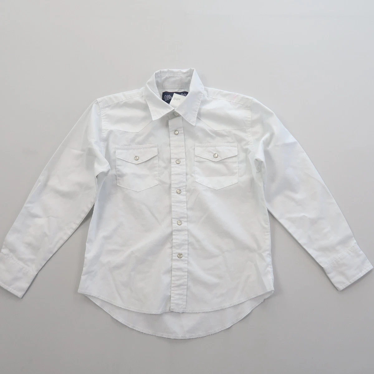 Wrangler white shop pearl snap shirt