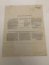 WWII August 1944 Office Of Price Administration OPA Trade Bulletin MPR 422