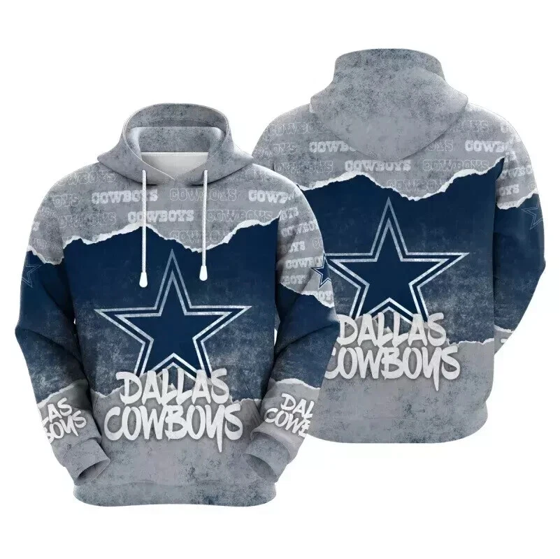 Dallas Team Jacket Mens Pullover Hoodie Casual Hooded Sweatshirts