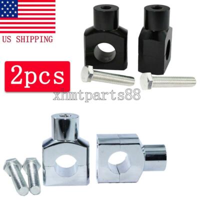 1'' Inch Motorcycle Handlebar Handle Bar Mount Adapter Risers Clamp For Harley US