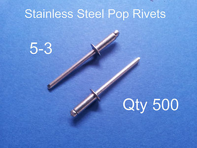 100-Pack 5/32" X 3/4" Aluminum Pop Rivets With Steel Mandrel - Dome Head, Open End, #20 Drill Size