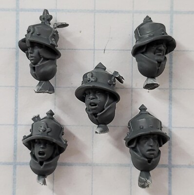 AOS Cities of Sigmar Bits Freeguild SteelHelms Helmet Heads x05