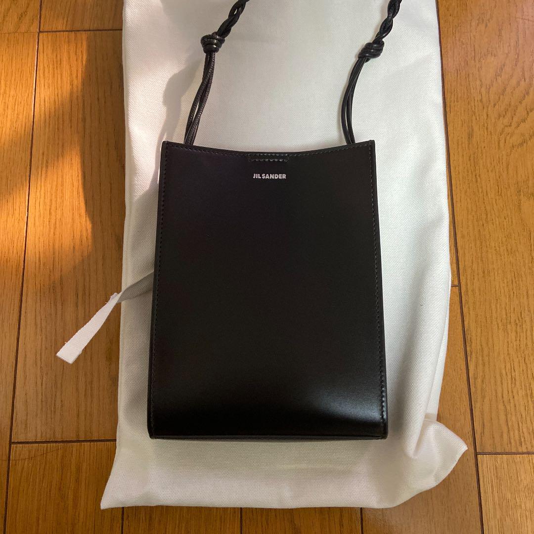 ショルダーバッグ・ポシェット JIL SANDER Black Leather Large Tangle Shoulder Bag Jil Sander Tangle Shoulder Bag Complete With Accessories