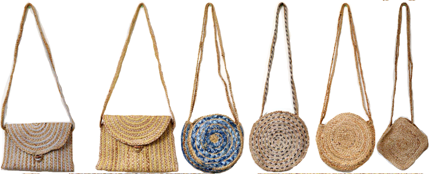 Lot 10pc Indian Handmade Clutch raffia straw Jute Bag HandBag Beach