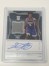 2017-18 Panini Dominion Signature Patch 55/199 De'Aaron Fox #149 Rookie Auto Hot