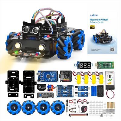 Mecanum Wheels Robot Car Kit for Arduino Mega2560 Raspberry Pi STEM Remote Co...