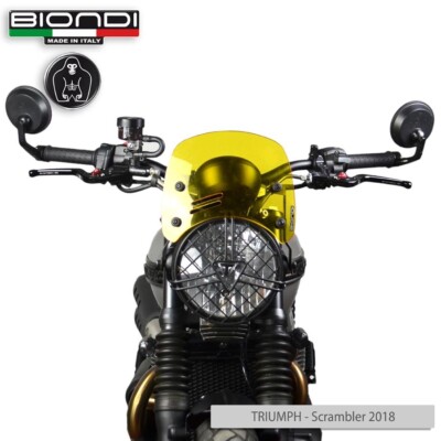 Windschutzscheibe blond gelb niedrig Mod. Kaffee Triumph Street Scrambler 900 (2017- )
