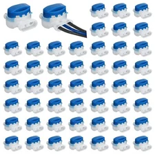 EEEKit Electrical IDC 314-BOX Pigtail 3 Wire Connector, Self-Stripping... 