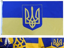 3x5 Embroidered Ukraine Ukrainian Large Trident 5x3 Heavy Duty NYLON 600D Flag