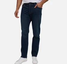 Izod Comfort Stretch Dark Blue Jeans, Straight Fit, Men's 32x29