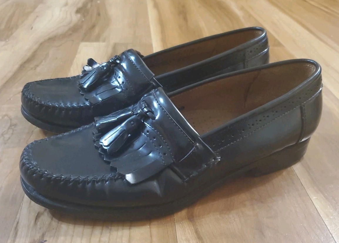 Bass Weejuns 1820 Mens Black Leather Jeremy Slip On Tassel  display picture 3