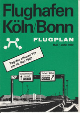 Flugplan Köln Bonn Airport 1980 Timetable Cologne