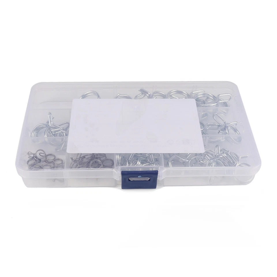 New Practical Spring clamps Double Wire Fuel Line Hose Set Stainless steel Tube - Image 3 of 4