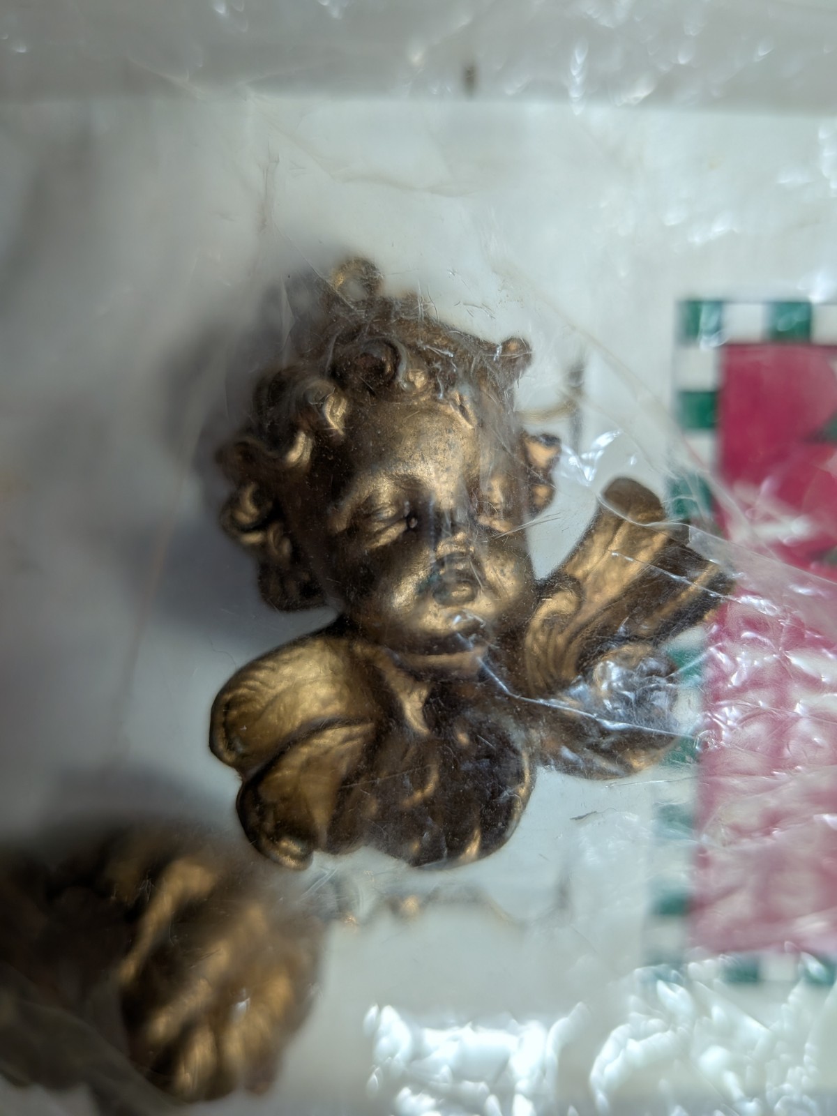 1993 Fabri-centers of America cherub earrings vtg