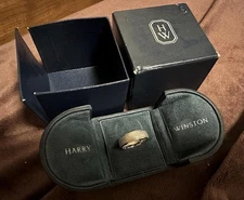 Harry Winston Genuine Ring Jewelry Box Case Excellent From JAPAN