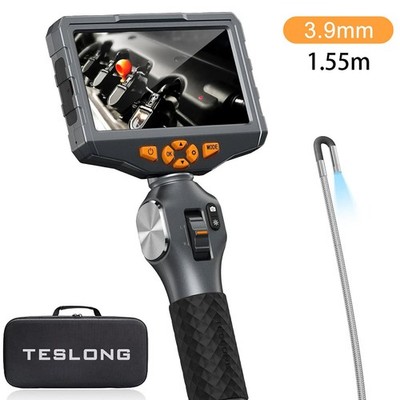 TESLONG TD500 3.9MM Lens Articulating Borescope 1080P 5 Inch IPS Screen Two Way