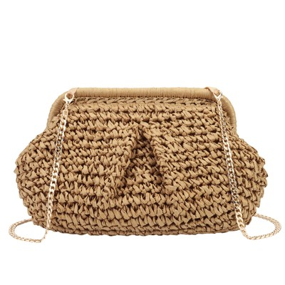 #ad #ad Straw Clutch Purse for Women Small Dumpling Bag Raffia Woven Purse Summer Bea...