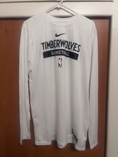 Rudy Gobert Timberwolves Team Issued Practice Pregame Shirt White Long Sleeve