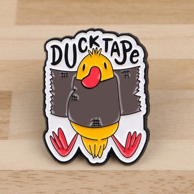 Süße Ente Emaille Anstecknadel lustige Ente Brosche Tasche Anstecker Geschenk UK  