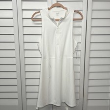 Old Navy PowerSoft Half Zip Sleeveless Athletic Dress Size Large White NWT