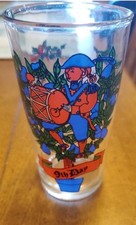 INDIANA GLASS TWELVE DAYS OF CHRISTMAS 12OZ TUMBLER 9Th DAY