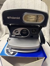 Polaroid Silver Express Instant Film Camera - Untested.