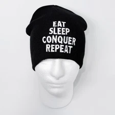 Brock Lesnar Eat Sleep Conquer Repeat Embroidered Beanie Cap Hat
