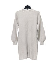 Style & Co Women's Mock-Turtleneck Sweater Dress Side-Ribbed Heather Gray L