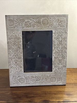 Farbiger Holz-Fotorahmen mit Whitewash-Effekt, handgefertigt, Fotogröße 5''x7''