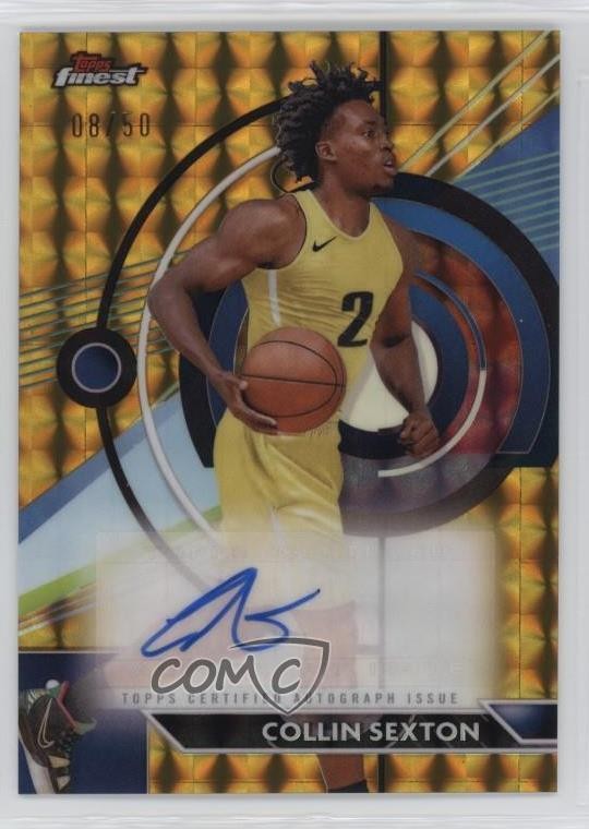 2023-24 Topps Finest Gold Geometric Refractor 8/50 Collin Sexton #FA-CS Auto p2h