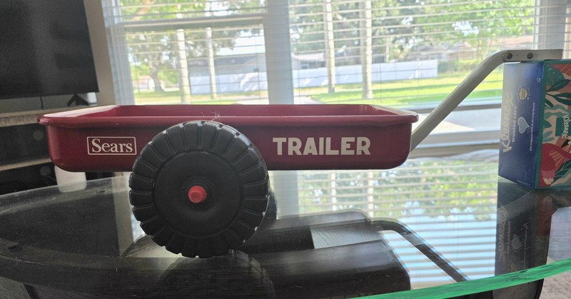 Antique Pedal Car Tractor Trailer - SEARS - Made by AMF
