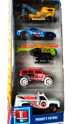 2025 Hot Wheels 5 Pack Priority Patrol VHTF