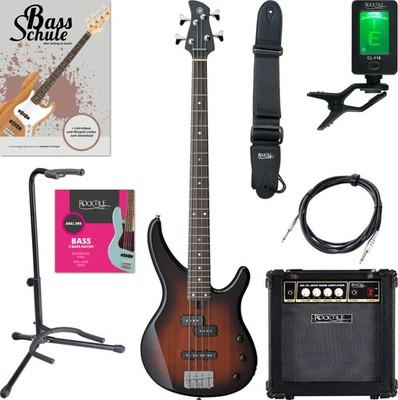Yamaha TRBX174 E-Bass Old Violin Sunburst Starter Set Zubehör Verstärker Tuner