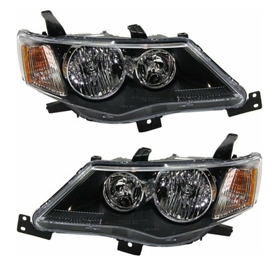 For 07-09 Outlander Halogen Headlight Headlamp Head Light Lamp w/Bulb PAIR SET