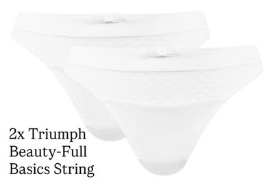 Triumph String Beauty-Full Basics 38 weiß NEU 2er Pack