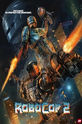 RoboCop 2 Retro Sci-Fi Action Cyberpunk Poster | Full Sizes