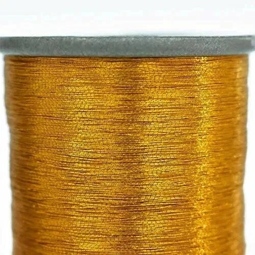 Metallic Zari Thread Embroidery For Sewing and Jewelry Making 0.1MM 2 Pcs Yellow - Image 4 of 4