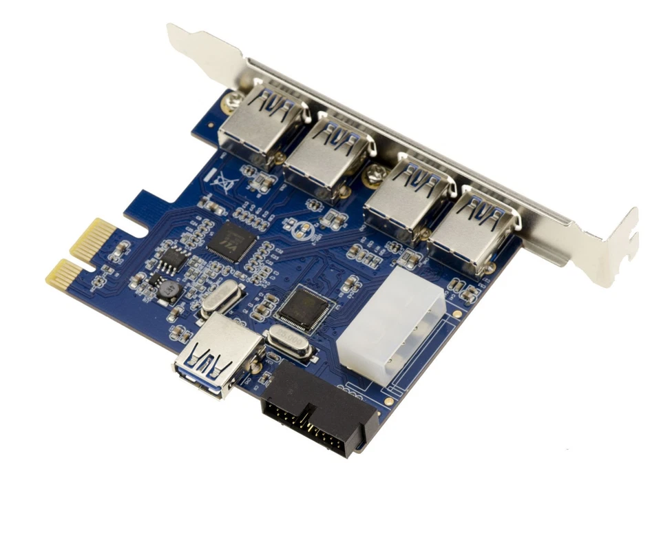 Scheda PCIe A USB 3.0 - 4 Porte Esterne Superspeed + 2 Porte Interne 19 Pin - Immagine 4 di 4