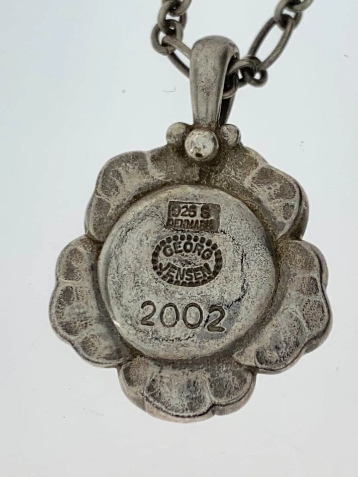 Collana con ciondolo Georg Jensen 2002 Heritage in argento 925 fiore - Immagine 4 di 4