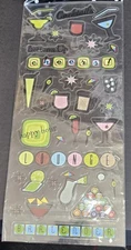 Me And My Big Ideas Cocktail With Glitter Stickers 5x14
