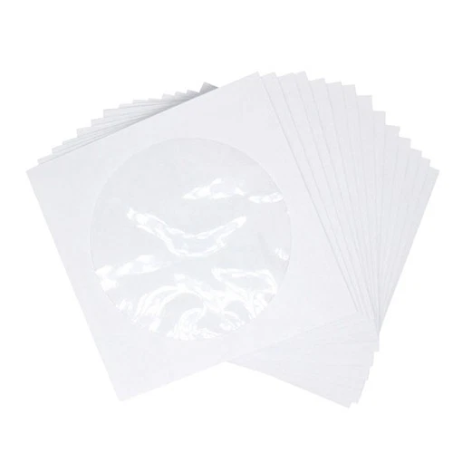 100 Pcs CD Storage Holder Pouches Pour Transparent