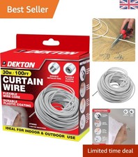Flexible 30M Curtain Wire for Easy Installation of Curtains, Nets, & Voiles