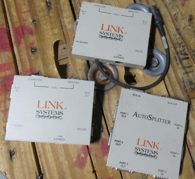 Lot of 3 Applied Computer Systems LINK SYSTEMS Splitters & LCU-300X Adapters