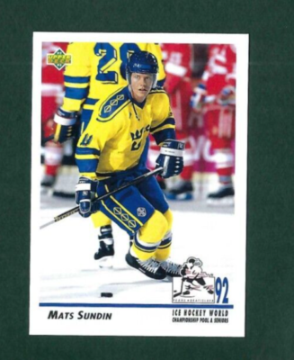 1992-93 Upper Deck #374 Mats Sundin Team Sweden NHL Hockey Card | eBay