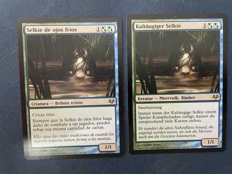MTG 2X EVENTIDE COLD EYED SELKIE GERMAN + ITALIAN MAGIC THE GATHERING CREATURE - Image 3 of 4