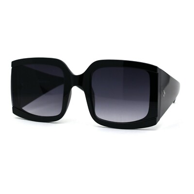 Mujeres Gruesas Temple Rectangular Mariposa Gafas Sol de Diseñador