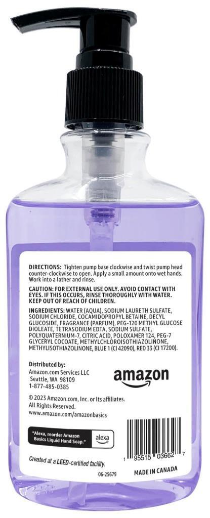 6 Pump Bottles Liquid Hand Soap 7.5 fl. oz. each Fresh Scent